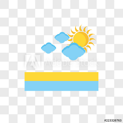 500x500 Cloudy Vector Icon Isolated On Transparent Background, Cloudy Logo