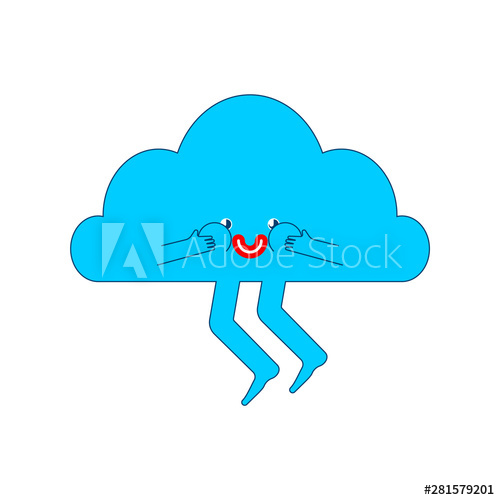 500x500 Cute Cloud Isolated Cartoon Cloudy Vector Illustration