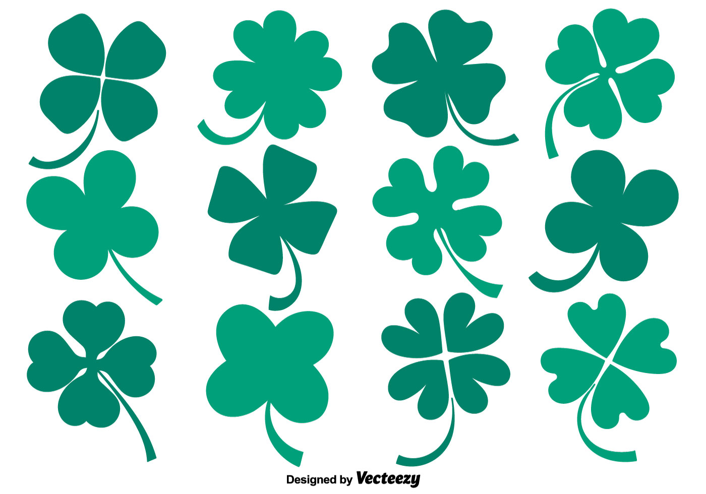 1400x980 Four Leaf Clover Free Vector Art