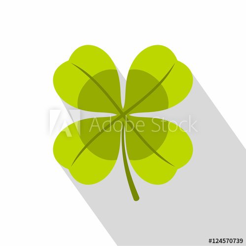 499x500 Green Clover Leaf Icon Flat Illustration Of Green Clover Leaf