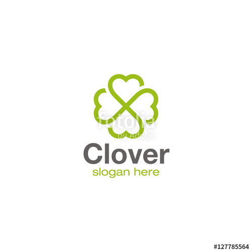 Clover Lucky Logo Design Vector Stock Image And Royalty Free 500x500 Clover Lucky Logo Design Vector Stock Image And Royalty Free