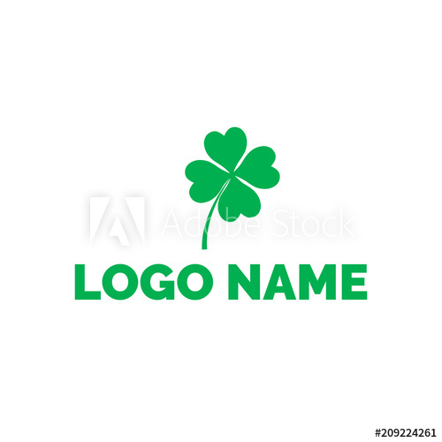 Four Leaf Clover Logo, Vector 500x500 Four Leaf Clover Logo, Vector