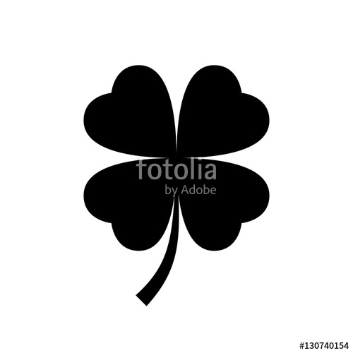 Four Leaf Clover Icon Black Icon Isolated On White Background 500x500 Four Leaf Clover Icon Black Icon Isolated On White Background