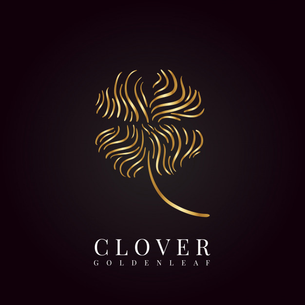 Golden Leaf Clover Logo Vector Premium Download 626x626 Golden Leaf Clover Logo Vector Premium Download
