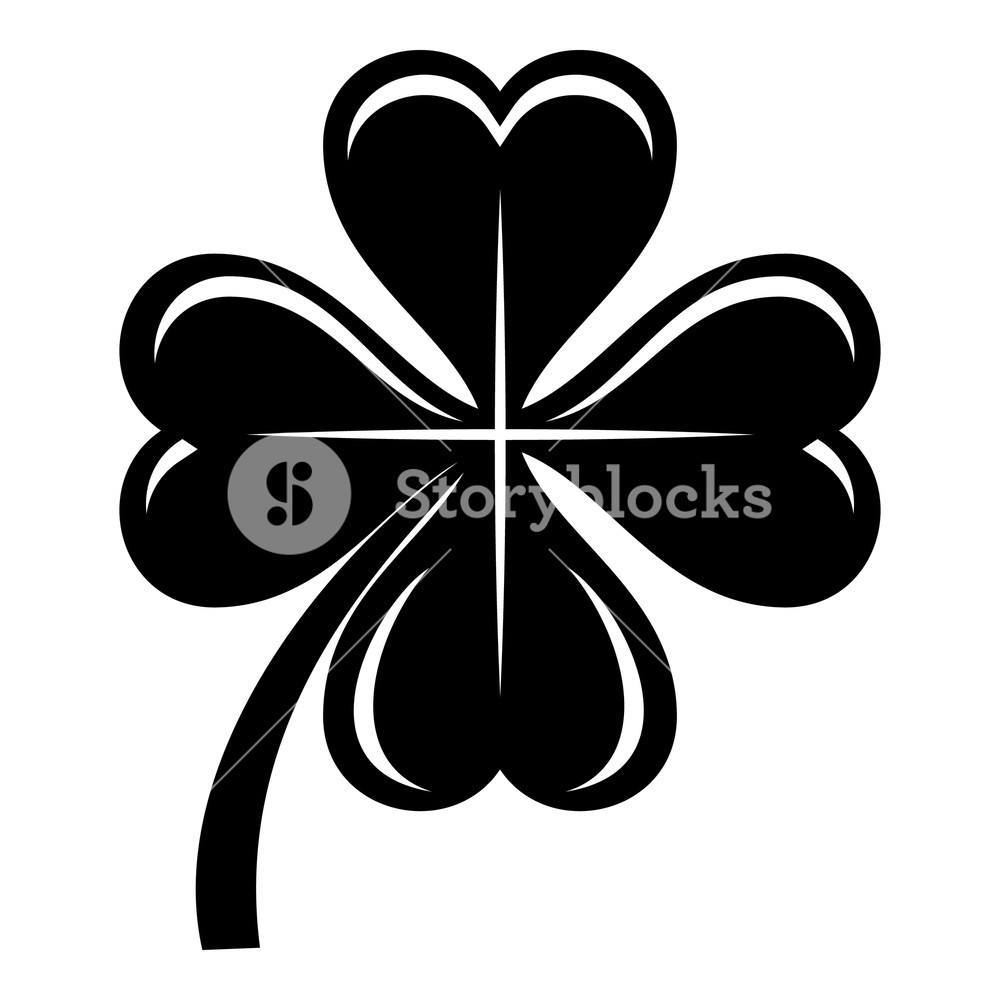 Four Leaf Clover Icon Simple Illustration Of Four Leaf Clover 1000x1000 Four Leaf Clover Icon Simple Illustration Of Four Leaf Clover