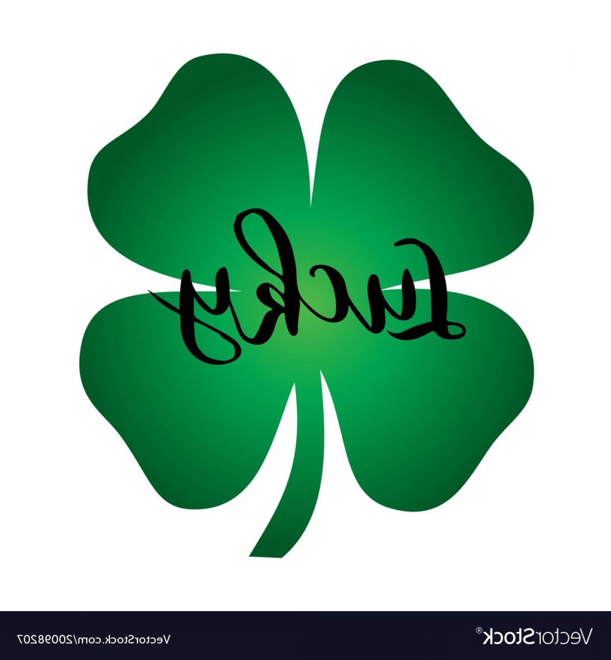 Lucky Calligraphy Graphic On Four Leaf Clover Vector Handandbeak 1200x1296 Lucky Calligraphy Graphic On Four Leaf Clover Vector Handandbeak