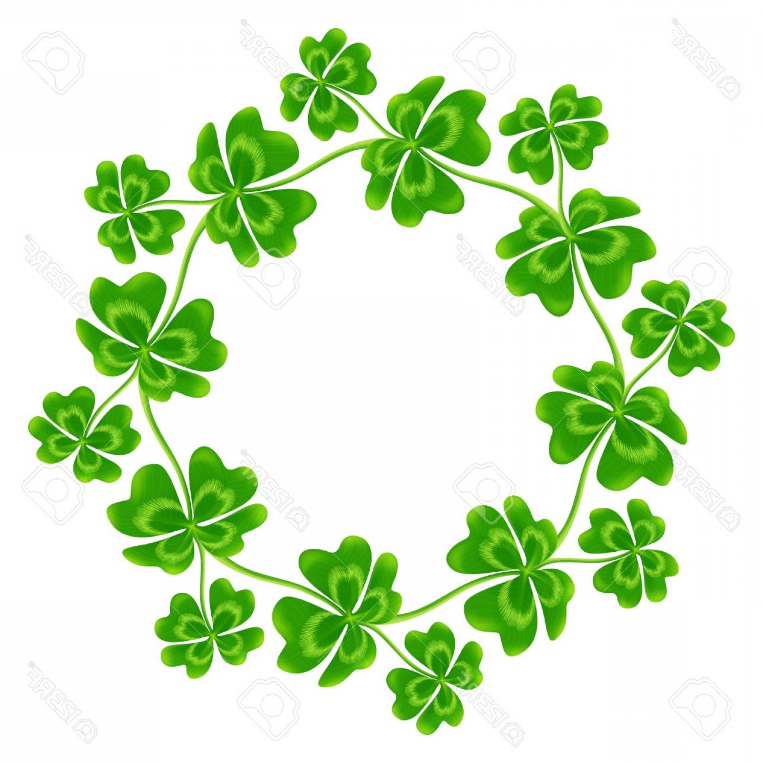 Photostock Vector Four Leaf Clovers Vector Round Frame Soidergi 1560x1560 Photostock Vector Four Leaf Clovers Vector Round Frame Soidergi