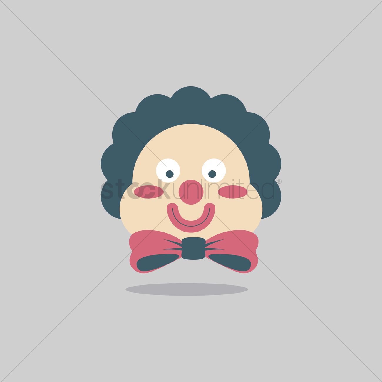 1300x1300 Clown Face Vector Image