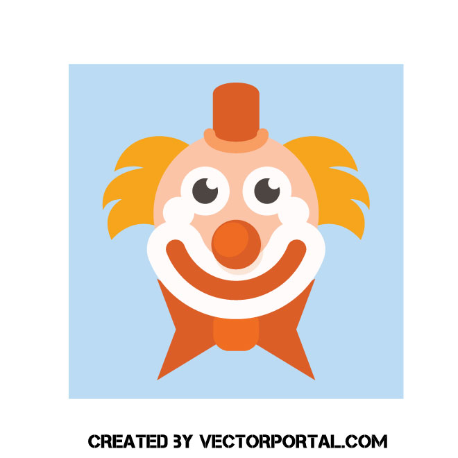 660x660 Clown Face Vector Clip Art