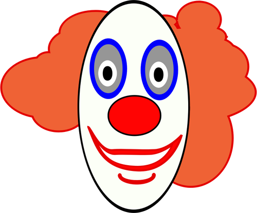 500x415 Clown Face Vector Image