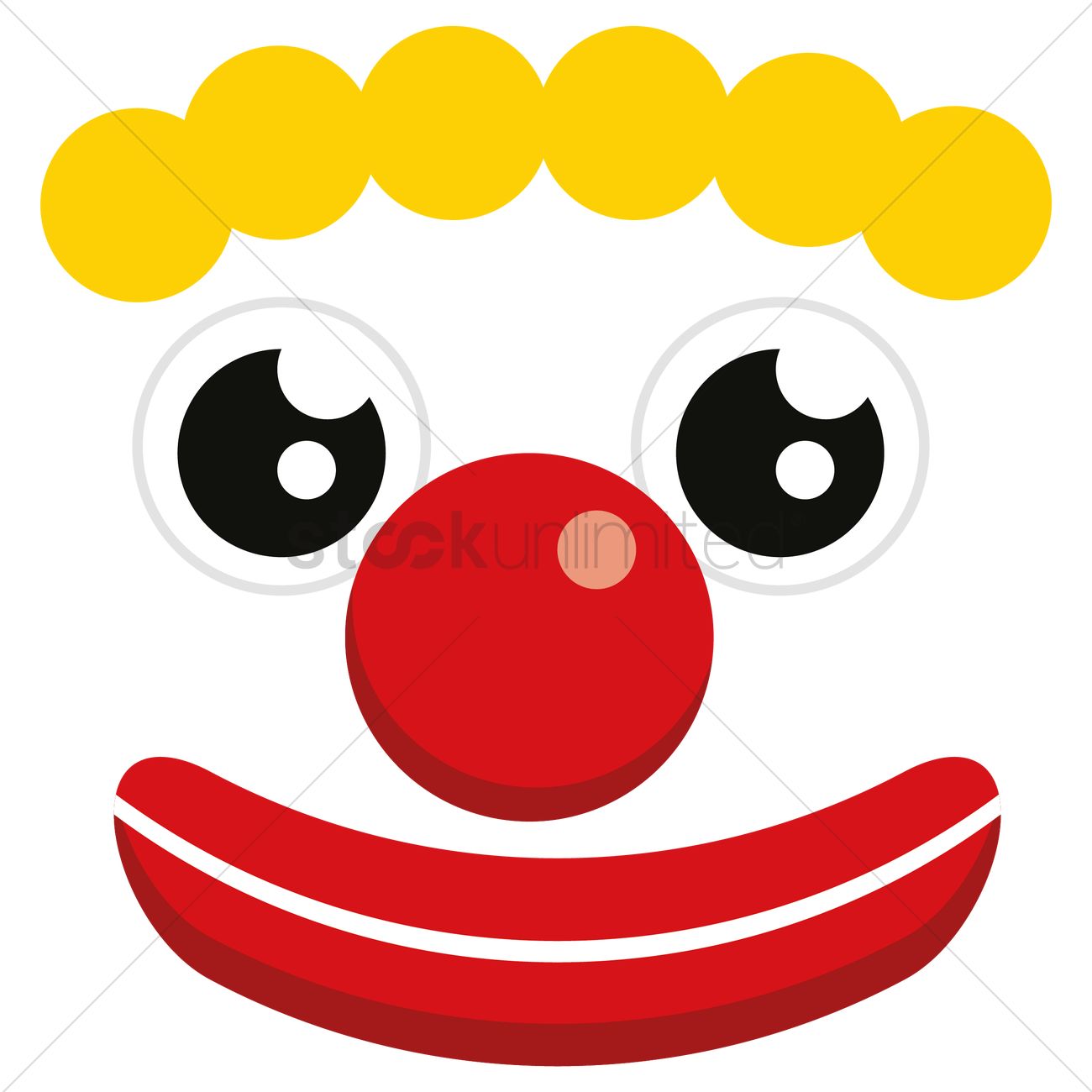 1300x1300 Free Clown Face Vector Image