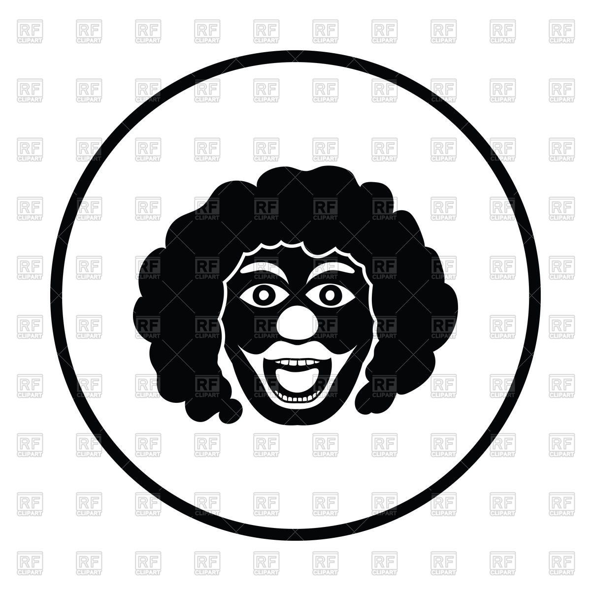 1200x1200 Party Clown Face Icon Vector Image Of Signs, Symbols, Maps