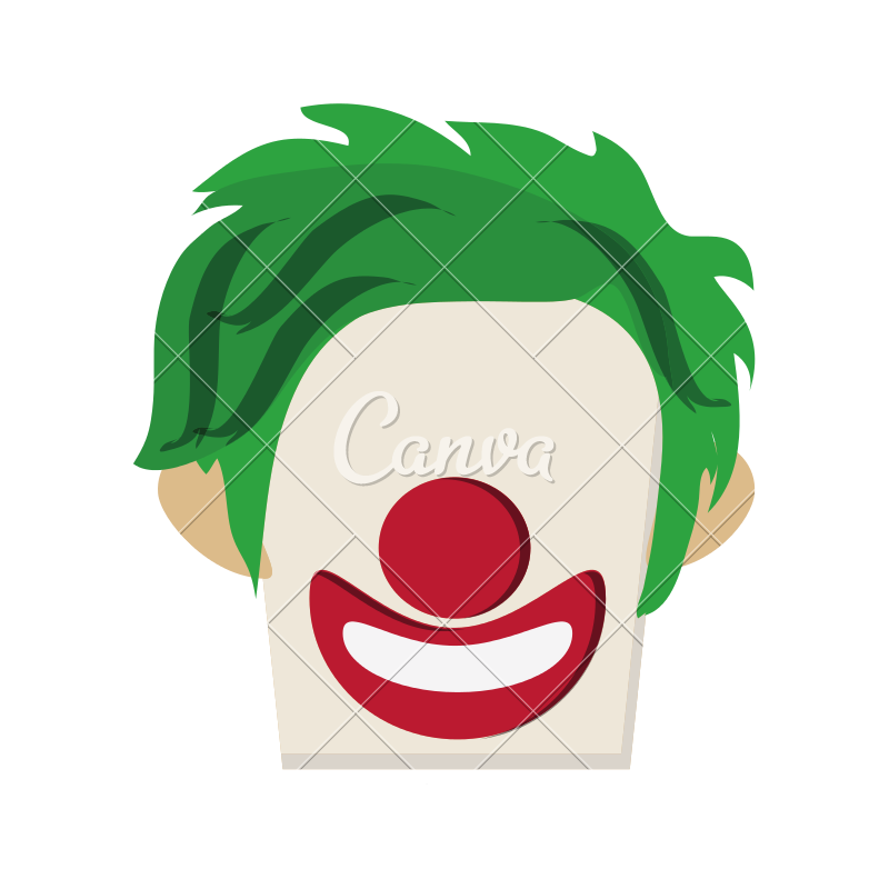 800x800 Clown Face Vector