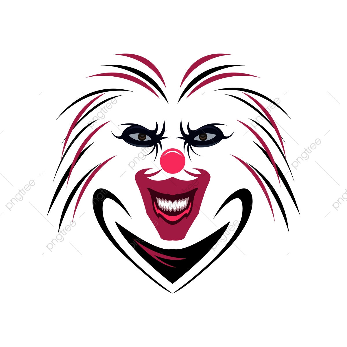 1200x1200 Clown Face Vector Image, Illustration, Face, Smile Png And Vector
