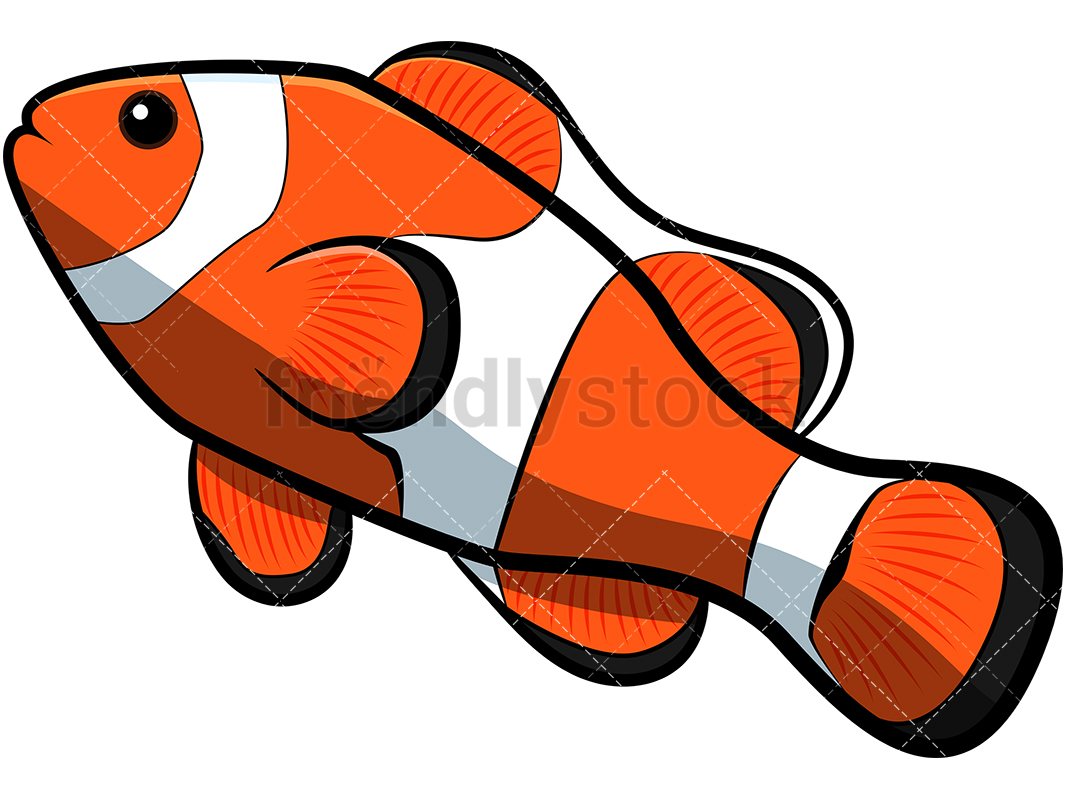 1067x800 Clownfish Cartoon Vector Clipart