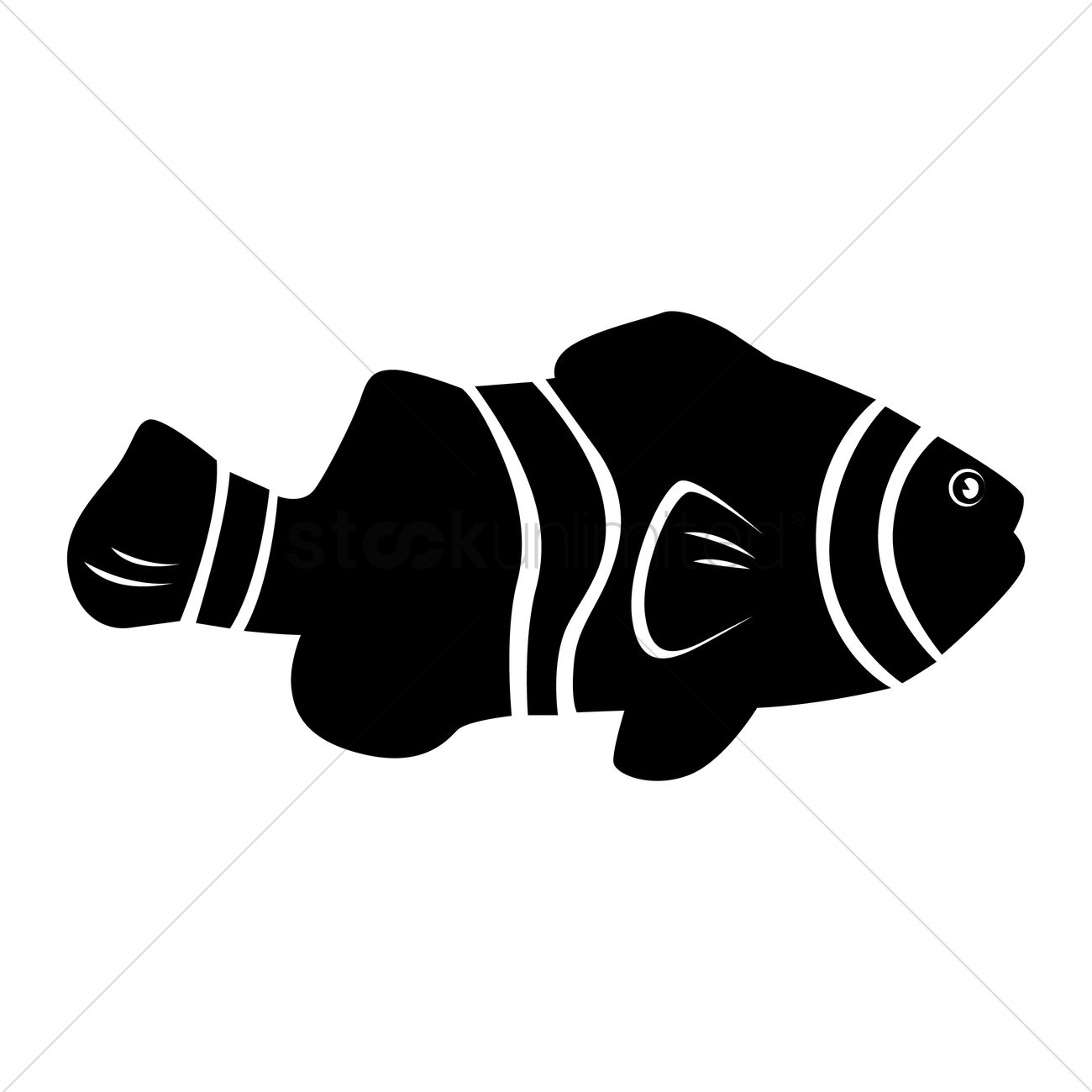 1300x1300 Clownfish Vector Image
