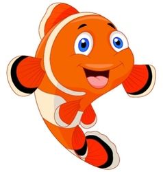 238x250 Cute Clown Fish Cartoon Vector Cartoon Critters Fish Vector