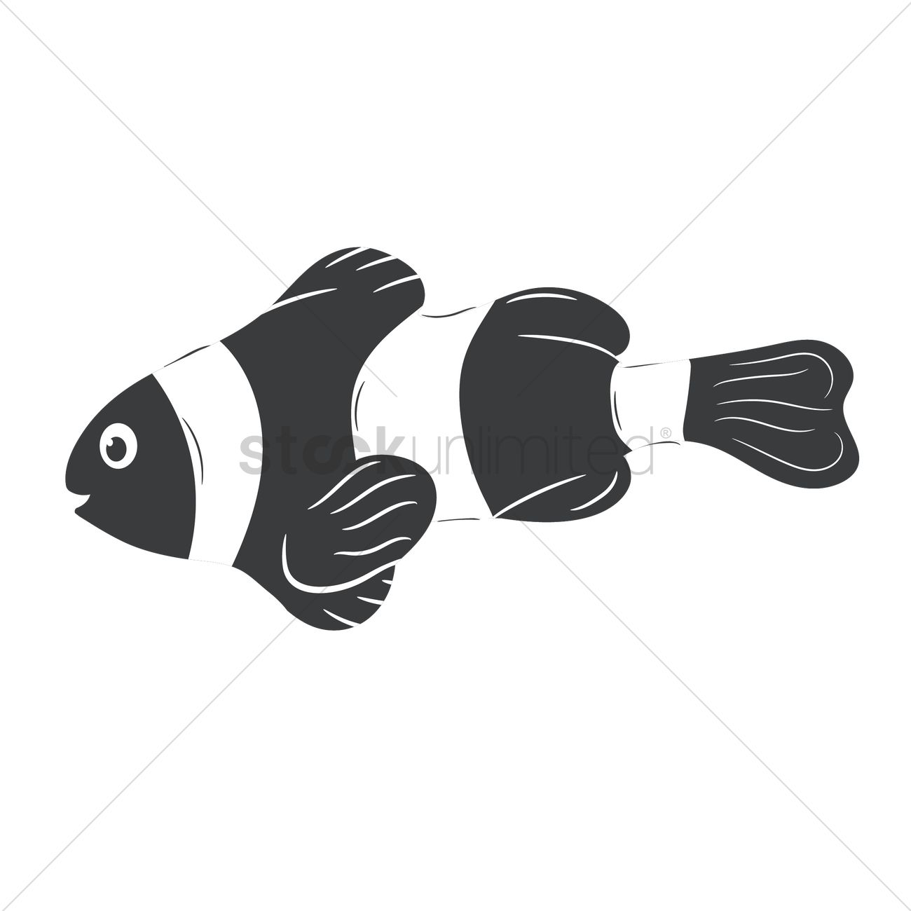 1300x1300 Free Turban Clown Fish Vector Image