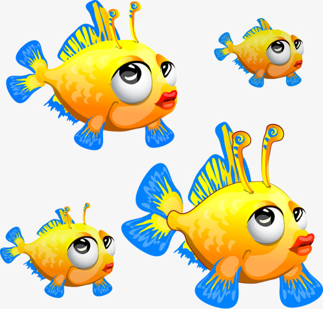 650x622 Vector Yellow Clownfish, Yellow Clownfish, Clownfish, Cartoon