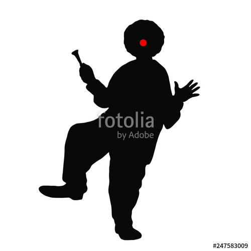 500x500 Clown Silhouette Stock Image And Royalty Free Vector