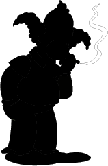 158x242 Krusty The Clown Silhouette Silhouette Of Krusty The Clown