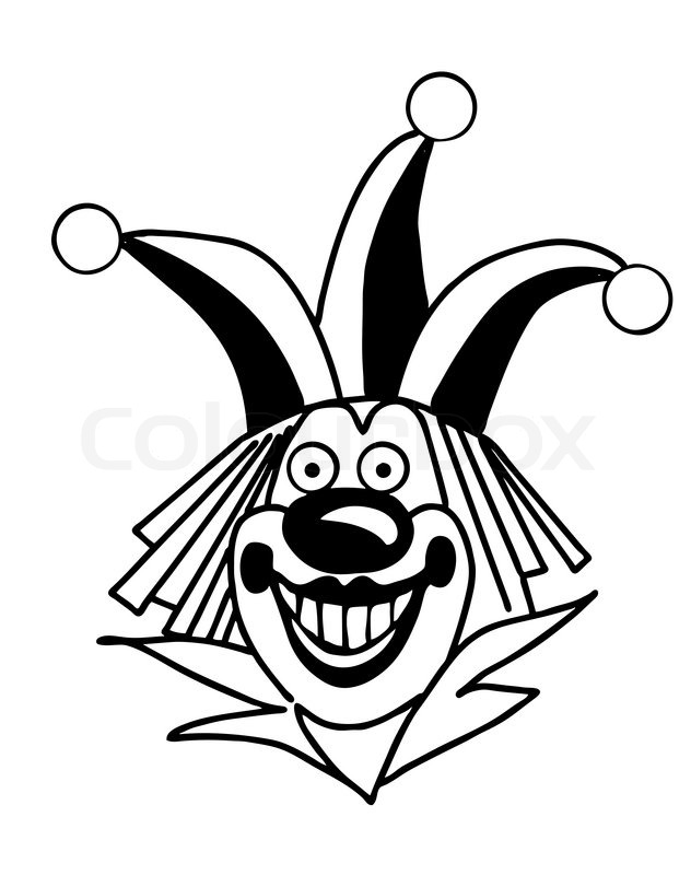 632x800 Vector Silhouette Clown On White Stock Vector Colourbox