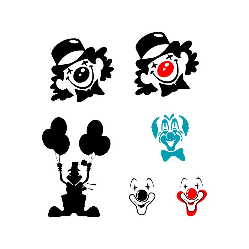 794x794 Clown Circus Cartoon Balloon Dxf Etsy
