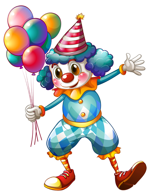 500x632 Cartoon Clown Vector Set Free Download