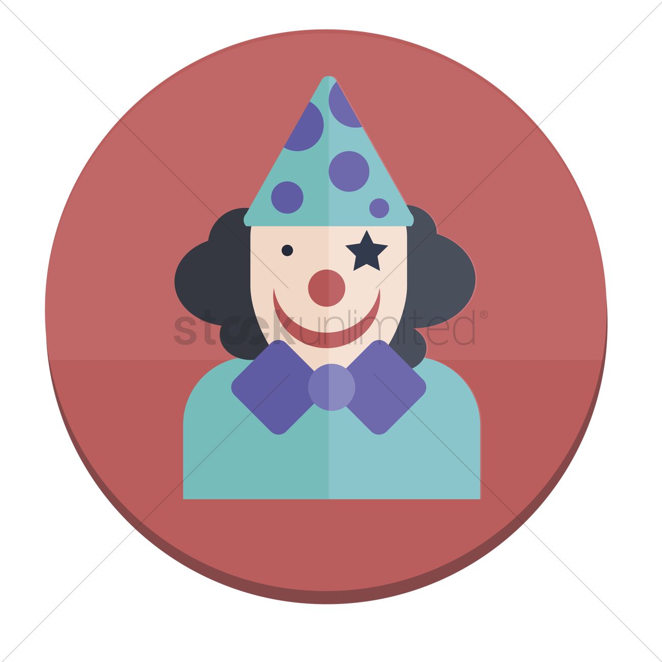 1300x1300 Free Illustration Of A Clown Vector Image