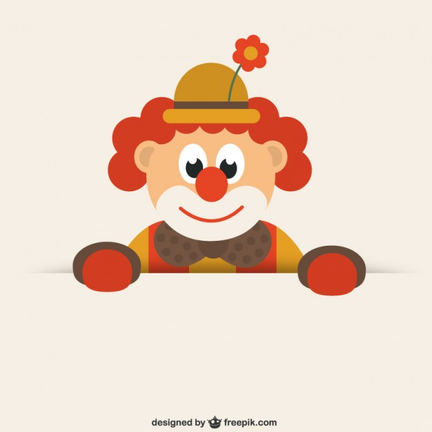 626x626 Funny Clown Vector Free Download