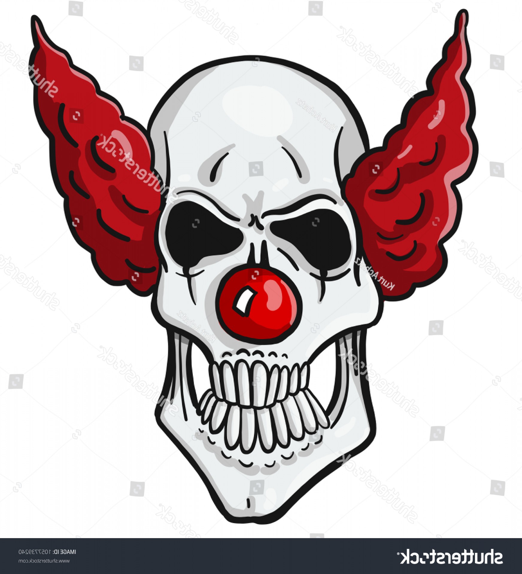 1744x1920 Halloween Vector Horror Clown Skull Crazy Cqrecords