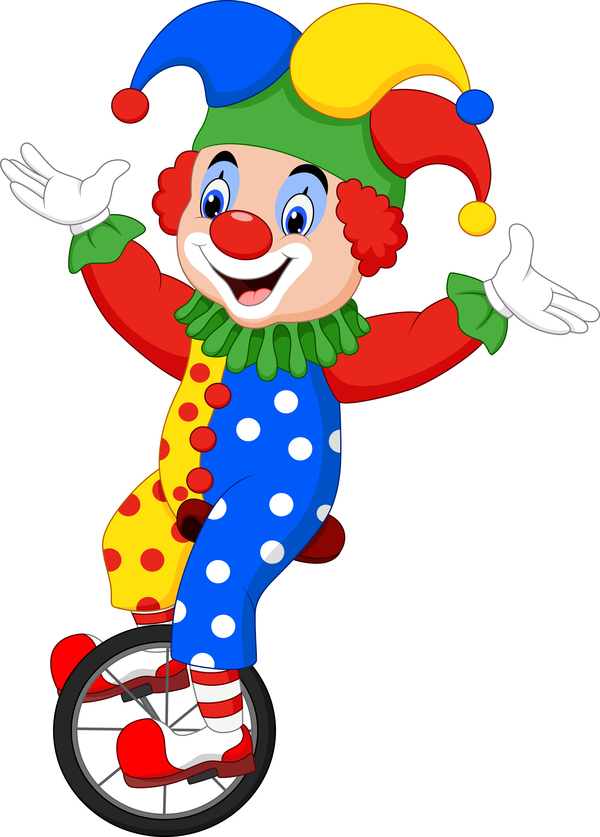 600x837 Circus Clown Illustration Vector Set Free Download