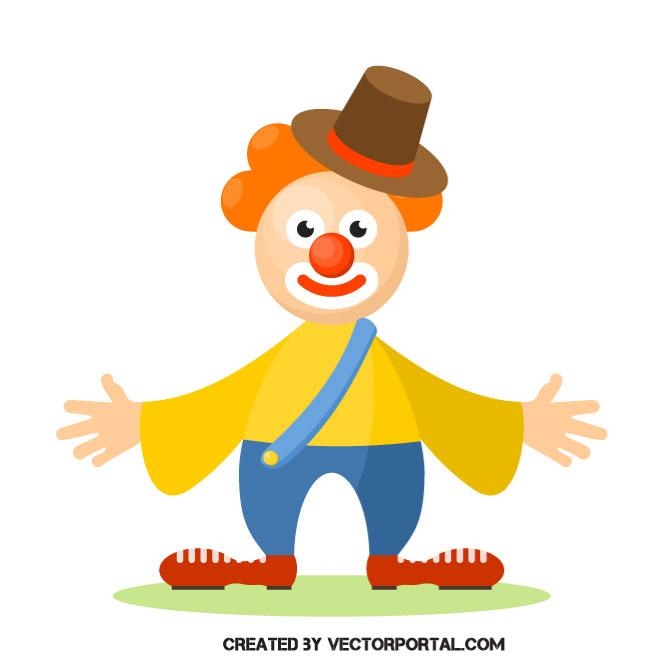660x660 Circus Clown Vector Image