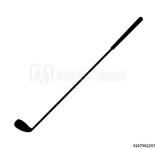 500x474 Black Golf Club Silhouette