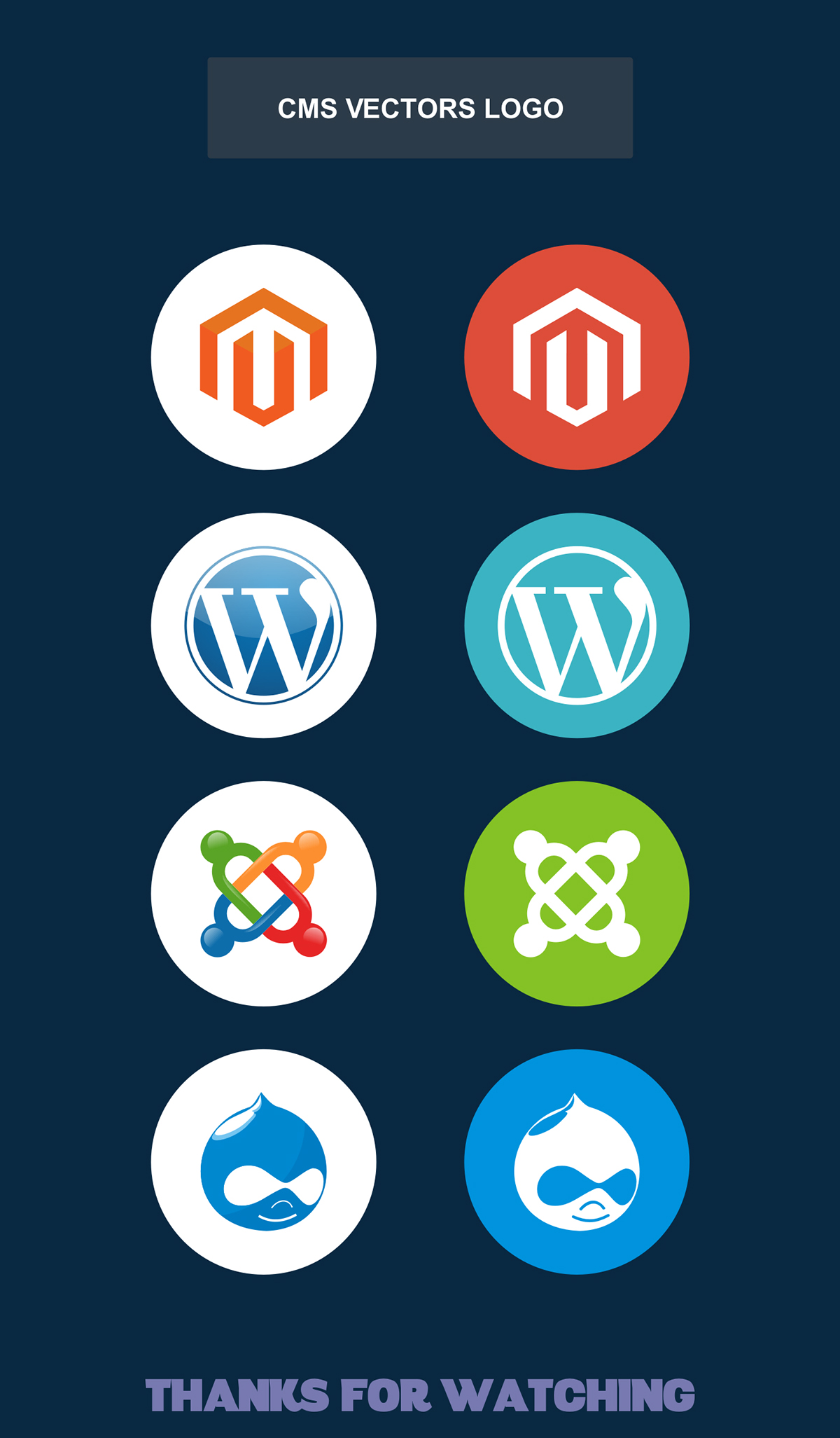 1200x2053 Flat Cms Logo Vectors On Behance