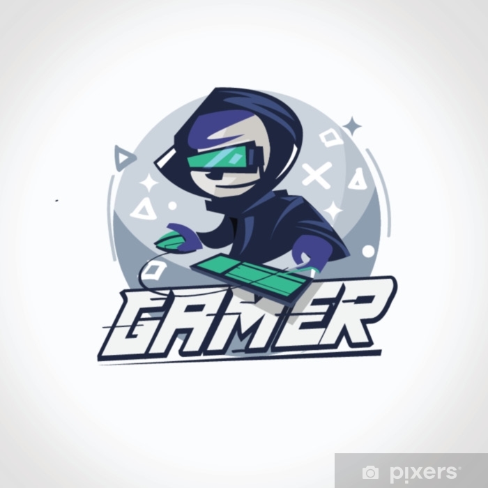 700x700 Gamer Boy Character Design In Actions Gamer Logo
