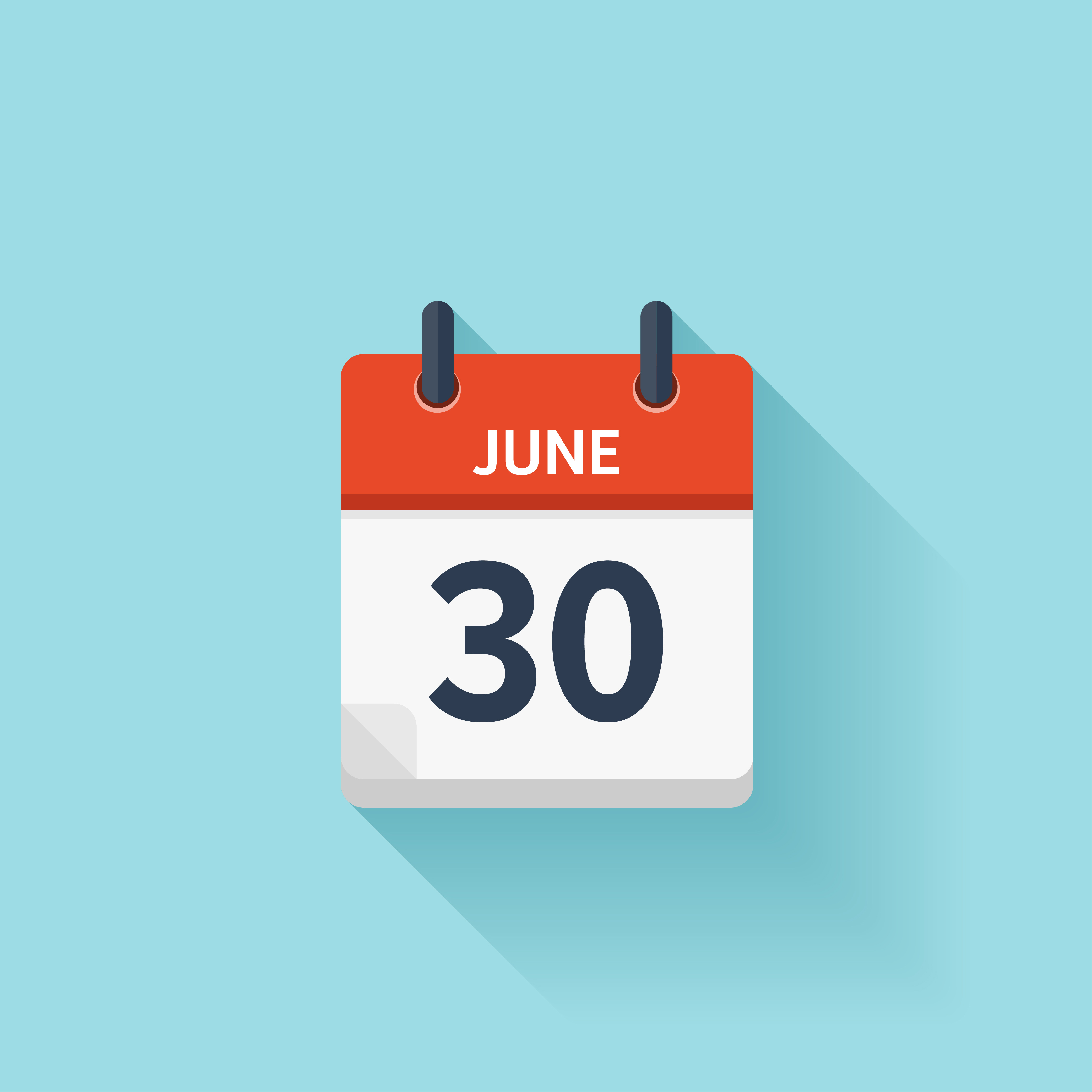 4167x4167 June Vector Flat Daily Calendar Icon Date And Time, Day