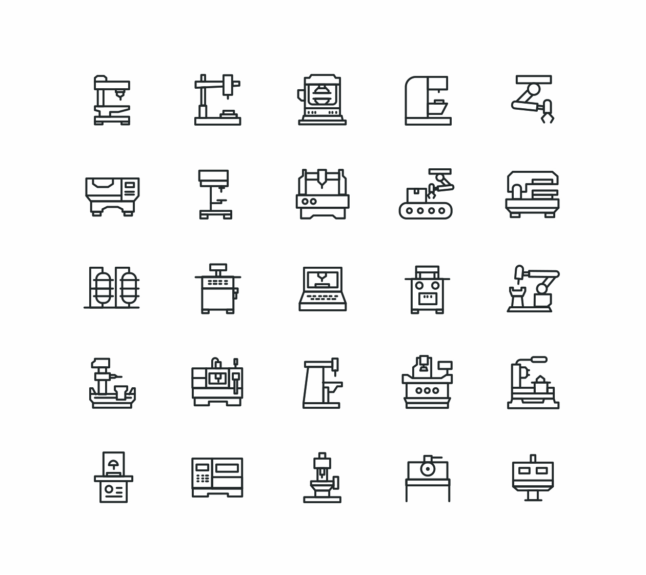 1260x1121 Cnc Machine Vector Icons
