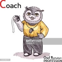 Alphabet Professions Owl Letter C Coach Vector Stock Vectors 198x200 Alphabet Professions Owl Letter C Coach Vector Stock Vectors