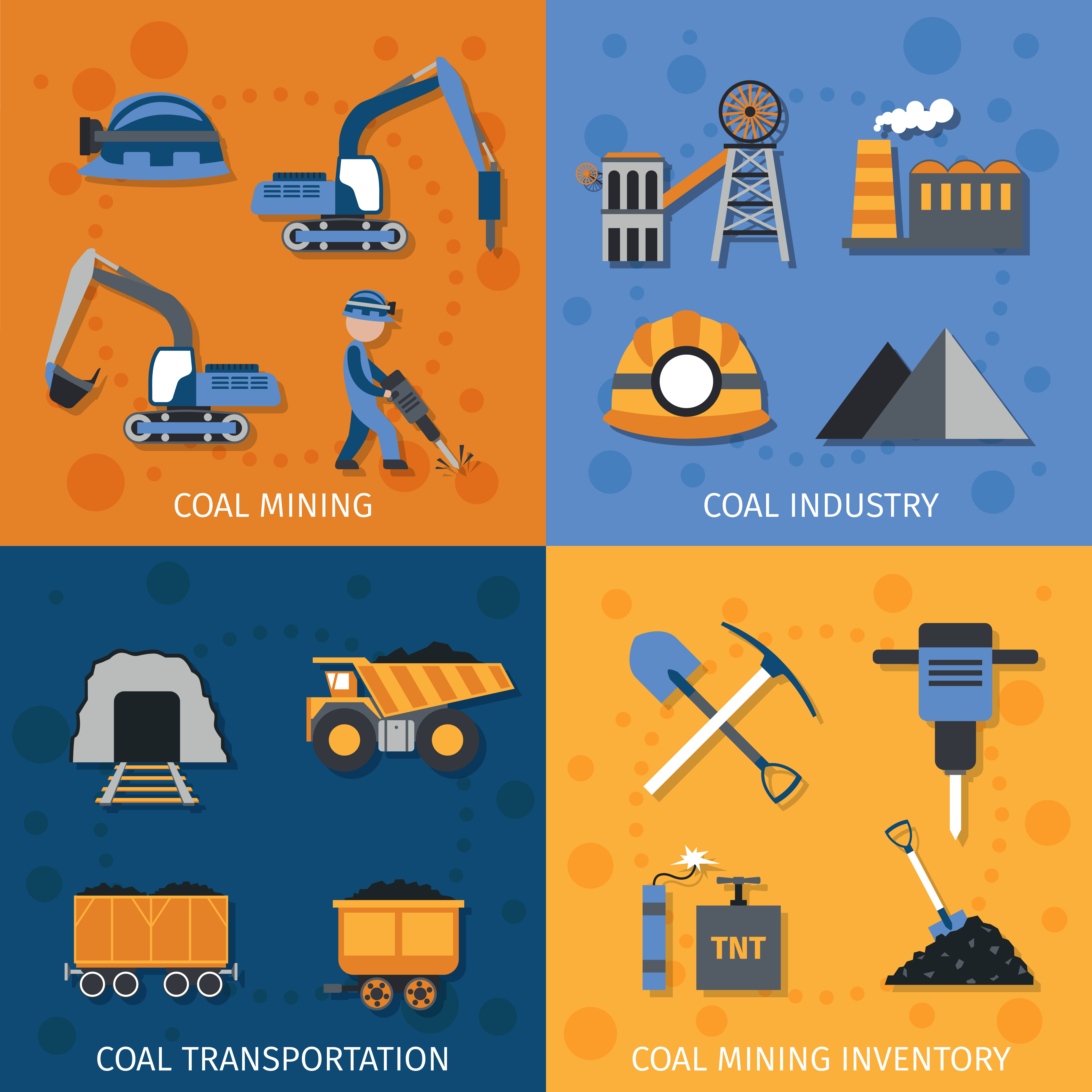 4500x4499 Coal Mining Free Vector Art