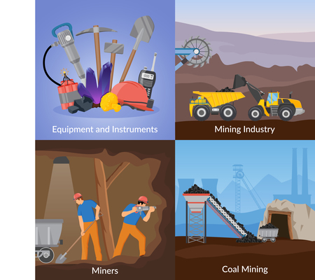 450x400 Page Coal Mining On Curated Vector Illustrations, Stock Royalty