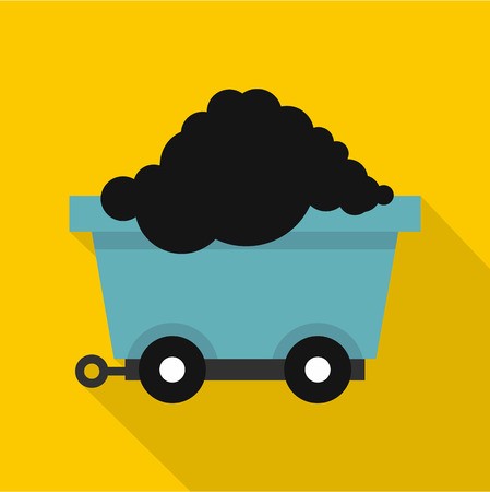 449x450 Vector Of Cart On Wheels With Coal Icon