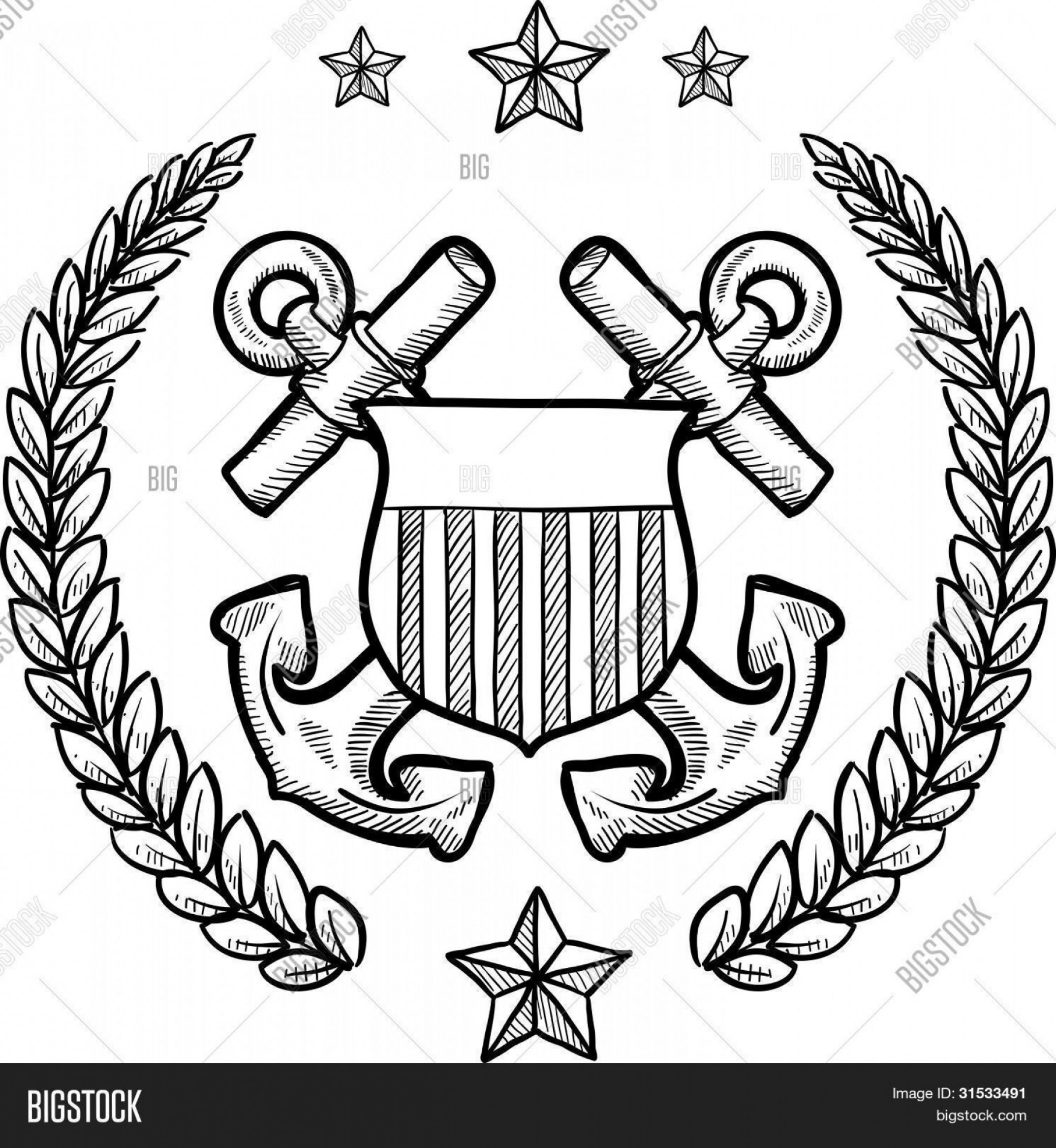 2146x2332 Coast Guard Emblem Vector Geekchicpro