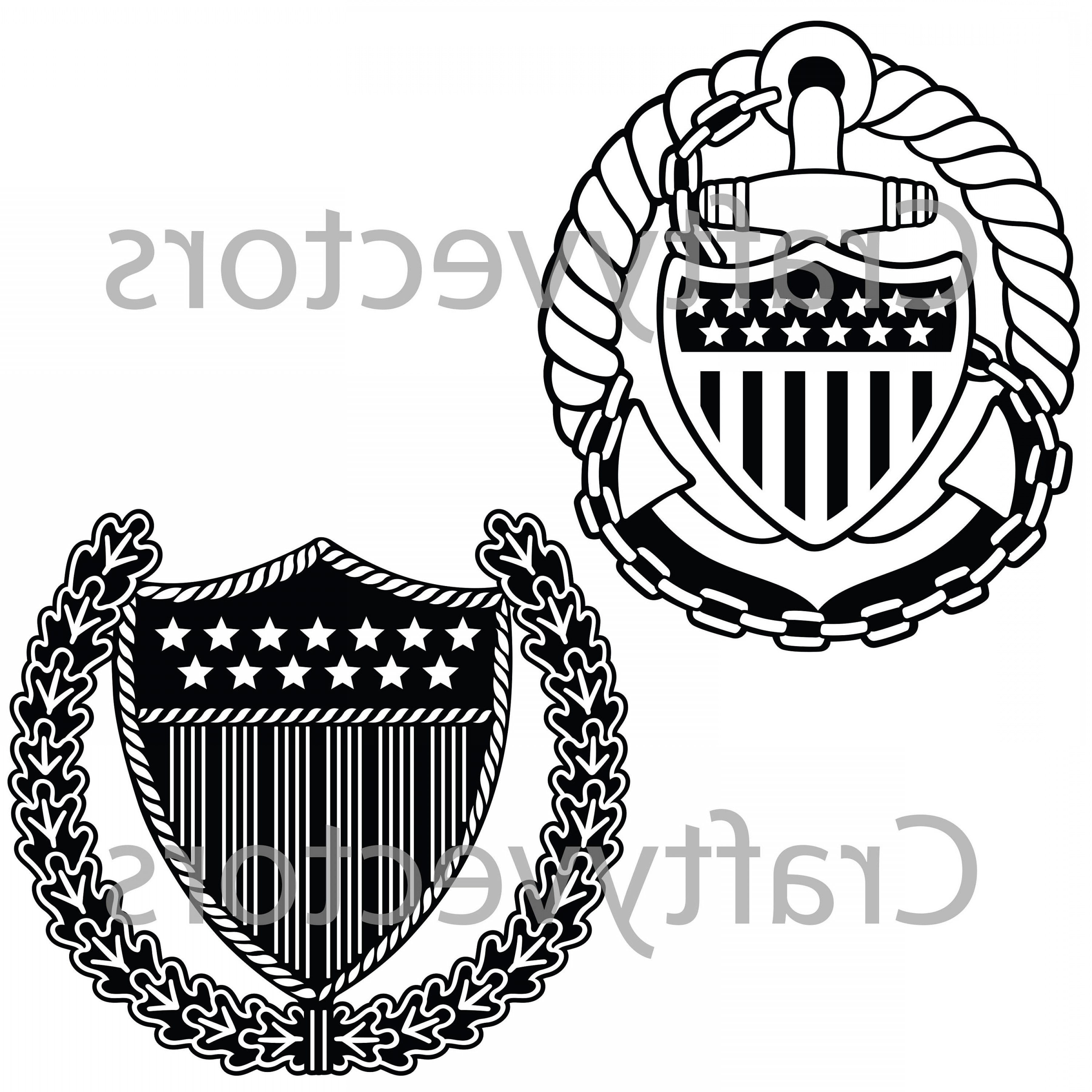 3600x3600 Coast Guard Officer Badge Vector Soidergi