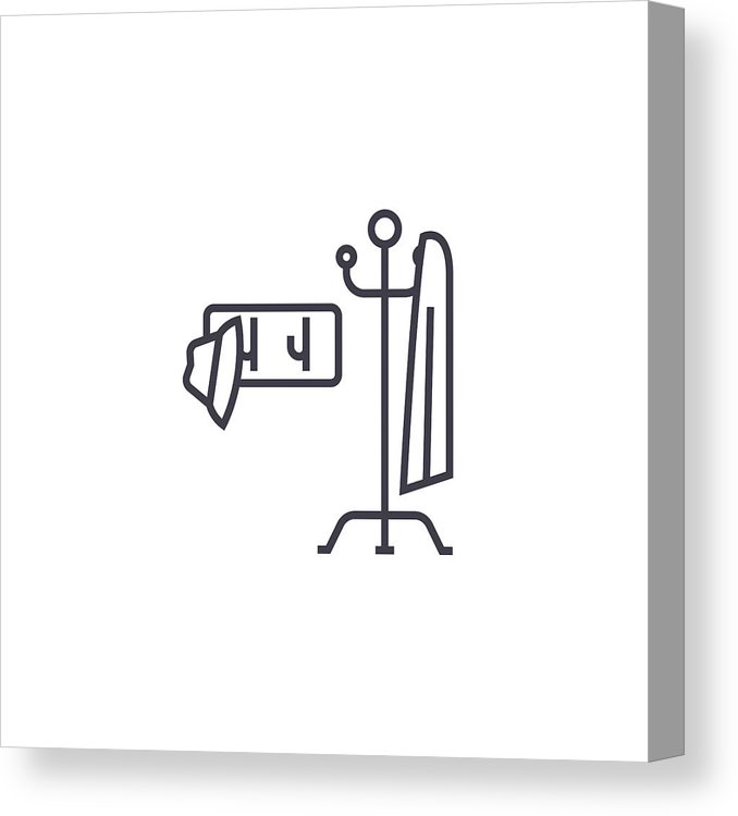 678x750 Clothes Hanger Vector Line Icon, Sign, Illustration On Background