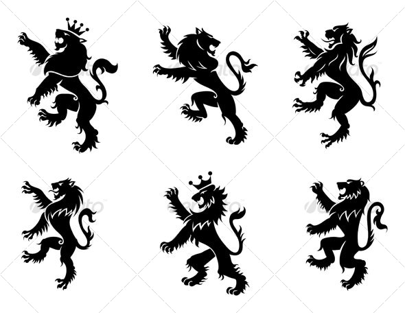 590x456 Lions Shield Vectors From Graphicriver