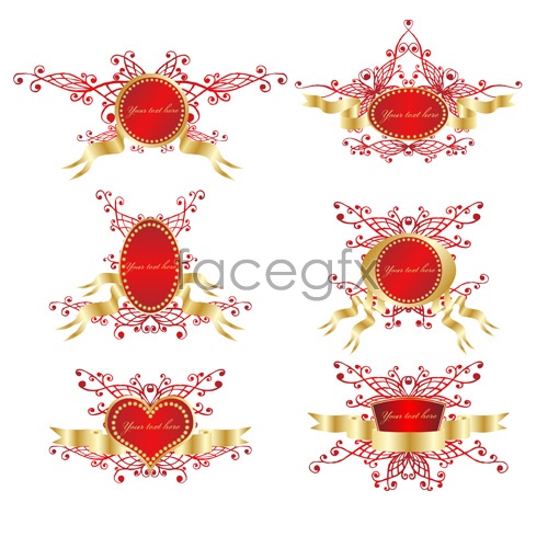 500x500 Romantic Coat Of Arms Shields Vector Over Millions Vectors