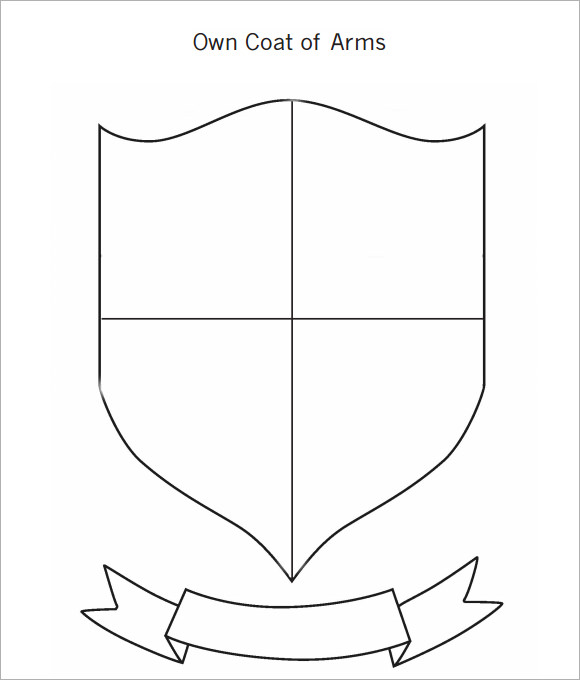 Coat Of Arms Template Group With Items 580x680 Coat Of Arms Template Group With Items