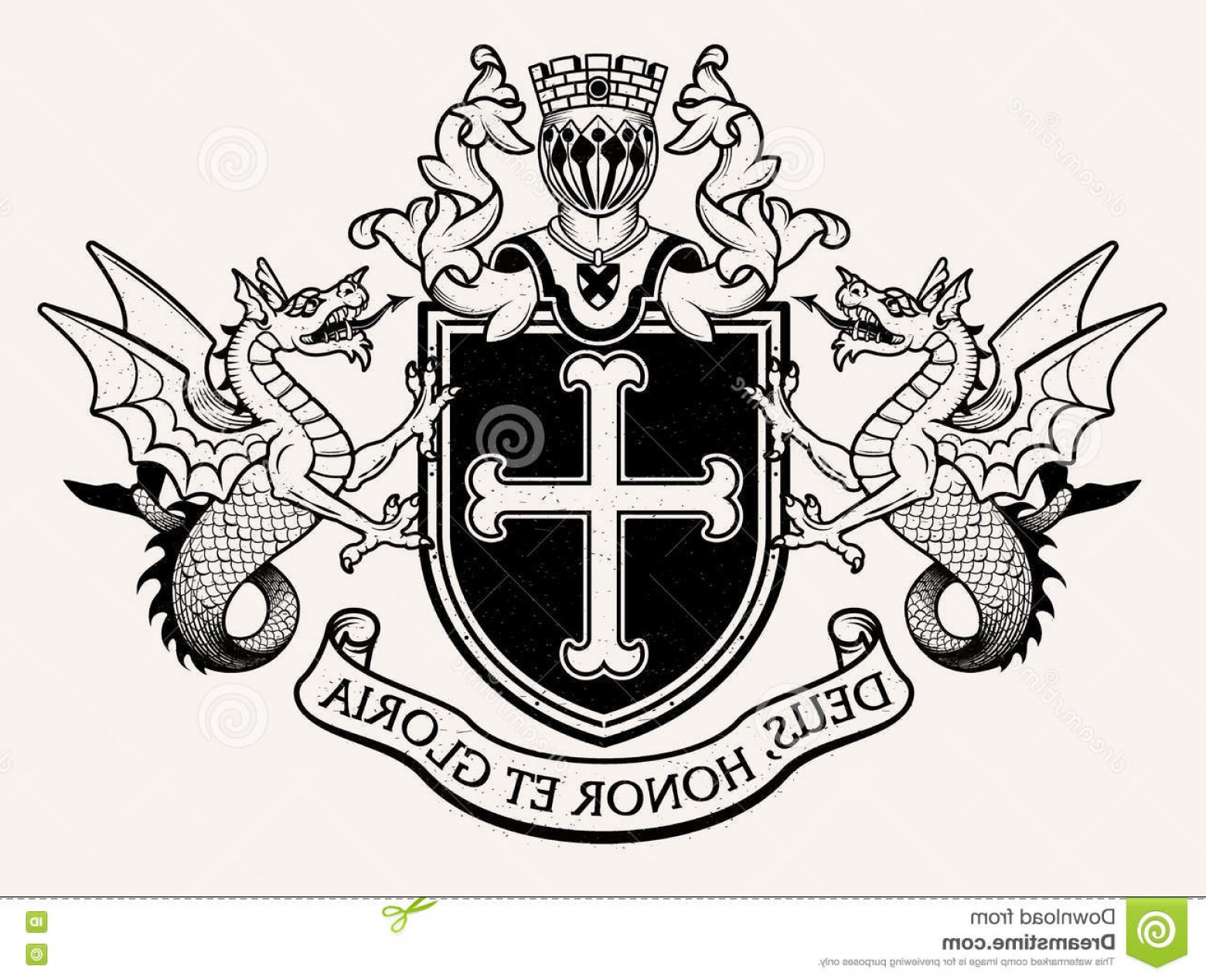 1560x1267 Stock Illustration Coat Arms Knight Vector Illustration Heraldic
