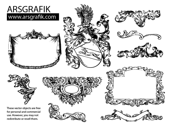600x451 Free, Vintage Vector, Medieval Heraldry Graphics